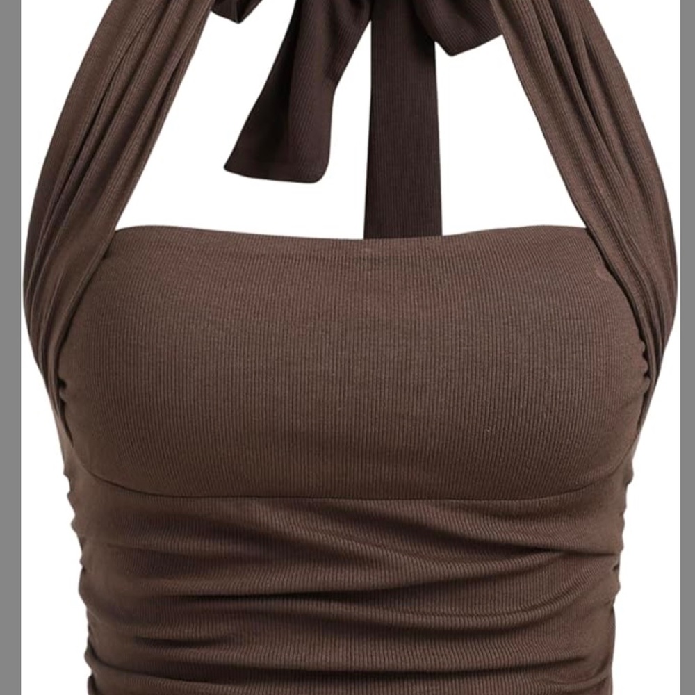 Brown Halter Top